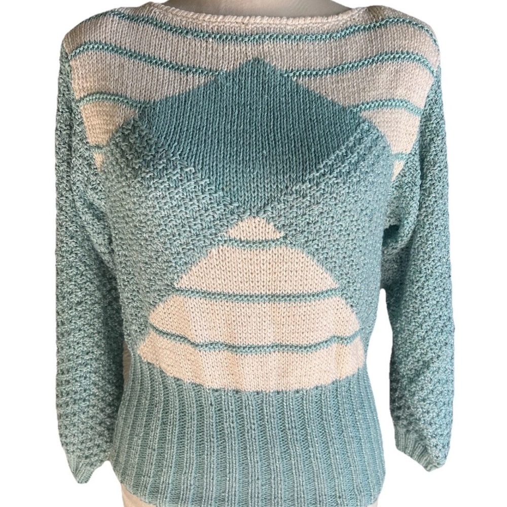 Vintage Nannell Sweater Batwing Sweater M Grandma Core Coastal core Whimsy Boho